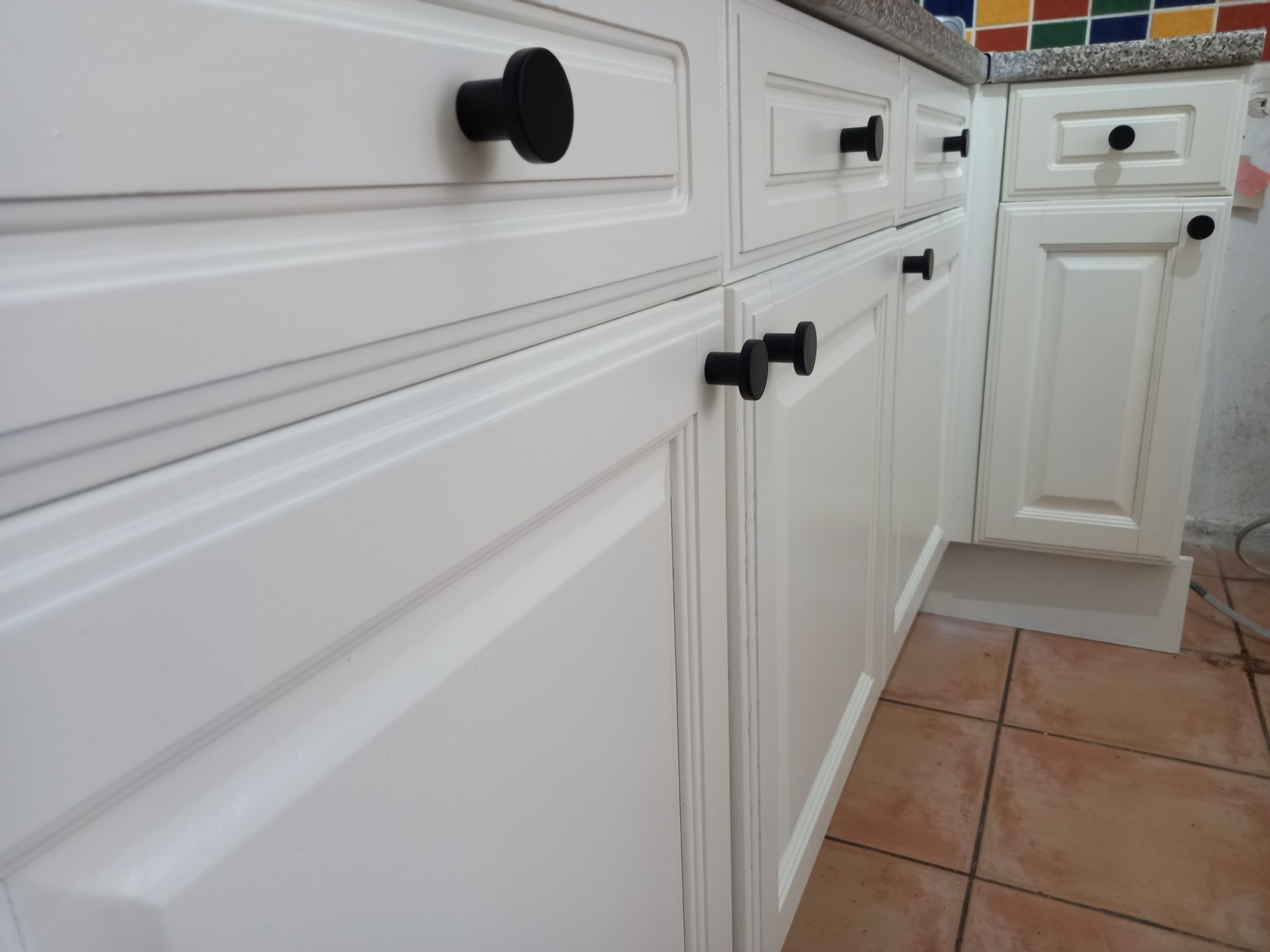 resprayed kitchen cupboards